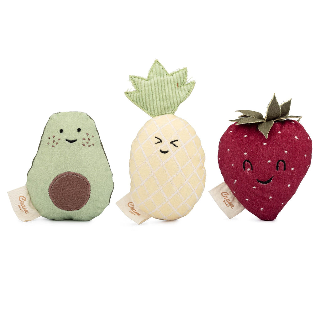 Soft Plush Rattle Set for Fruits & Veggies Z93931