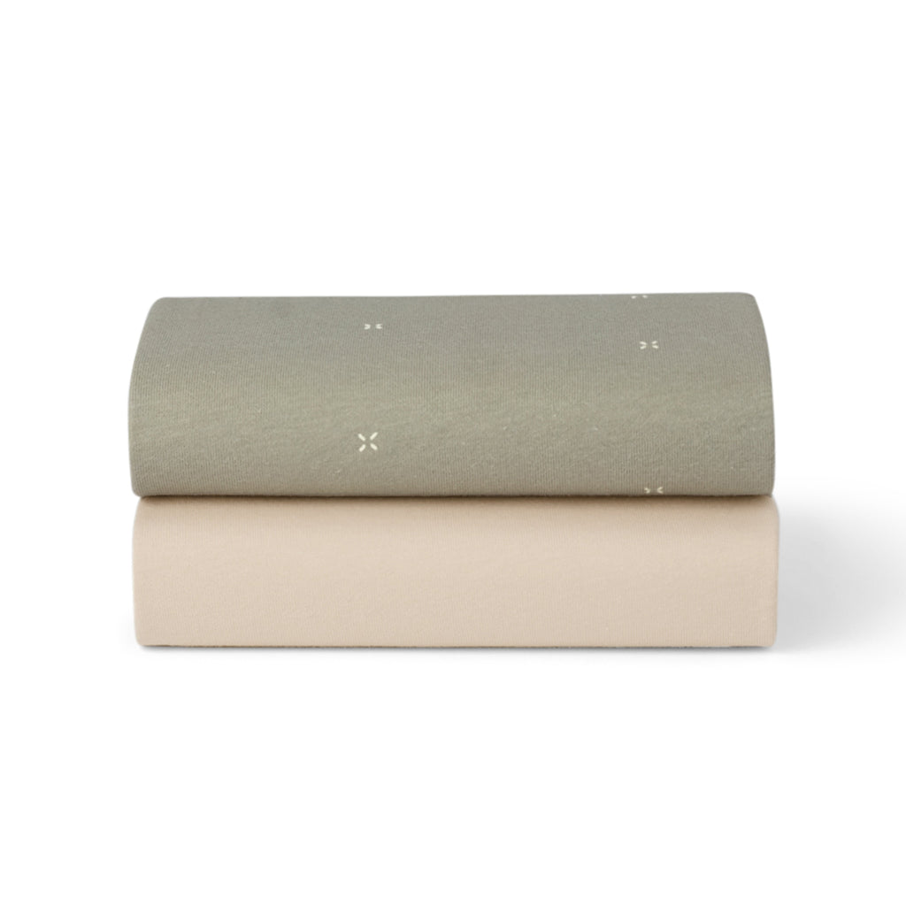 Fitted Sheets for Bassinet 2 Pack - Sage C2111