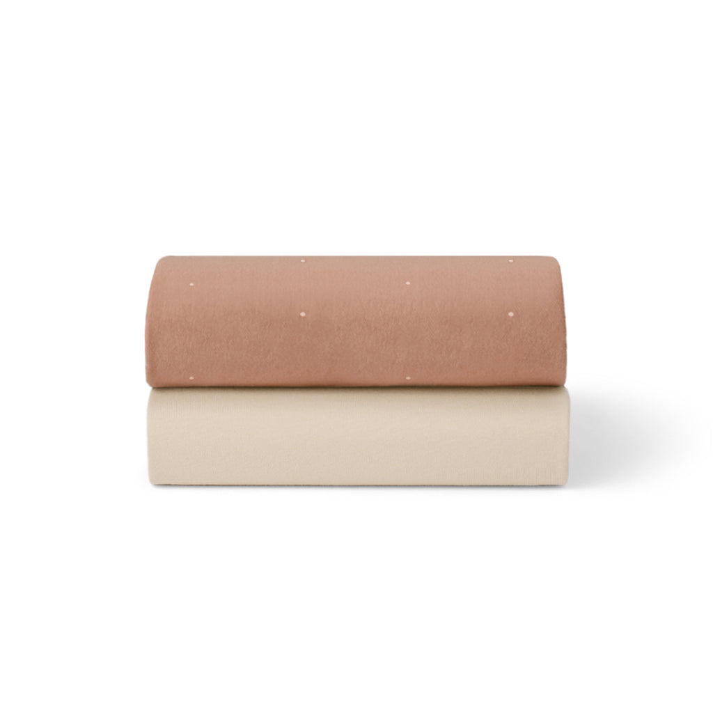 Blush Dot Fitted Sheets for Bassinet - 2 Pack M932