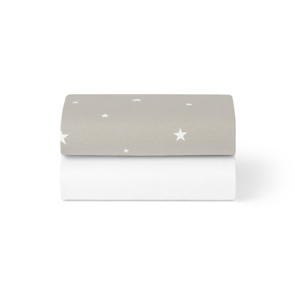 Fitted Sheets for Bassinet 2 Pack - Gray Star R763