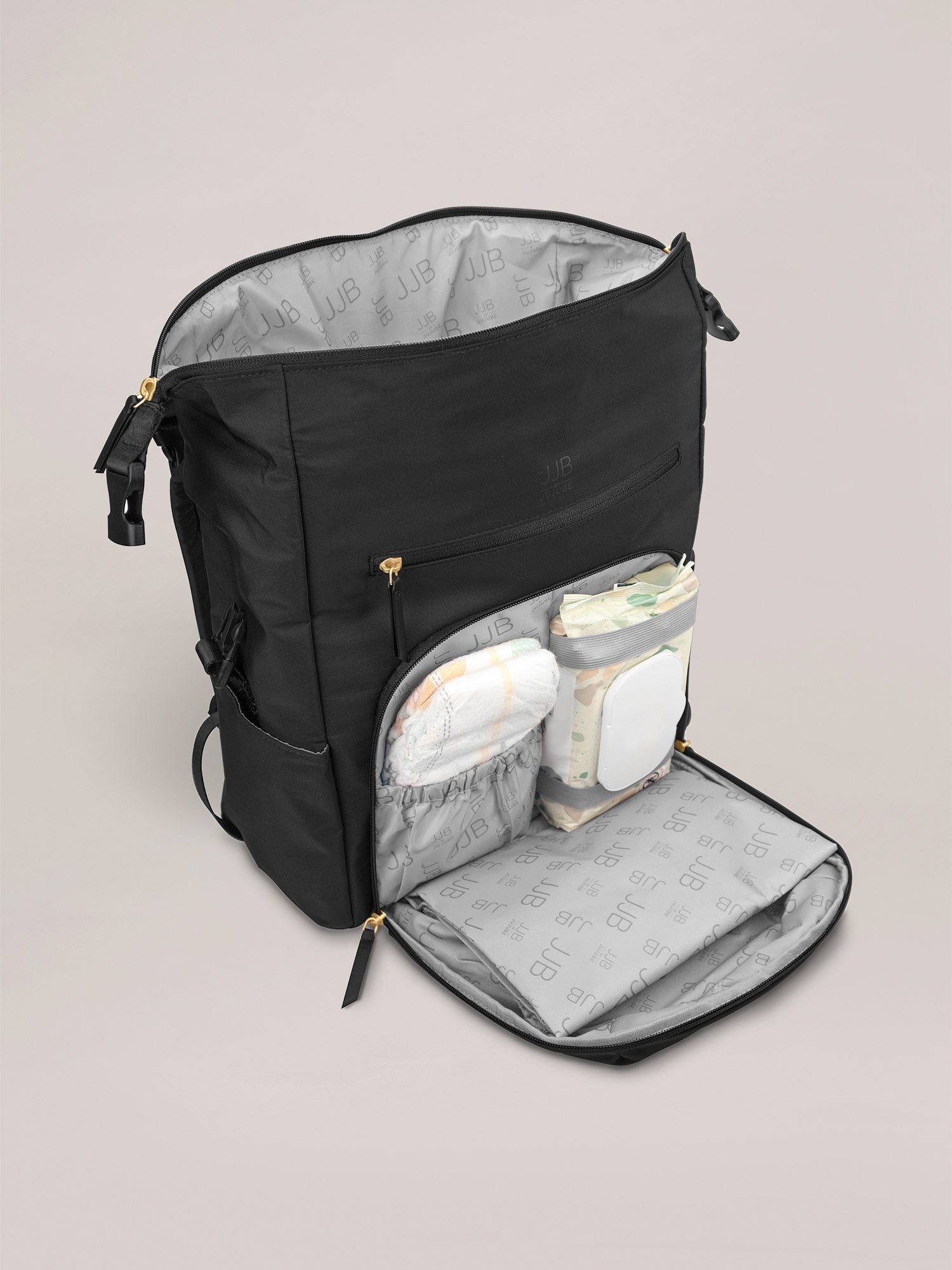 Modern Backpack Diaper Bag - Black K9391