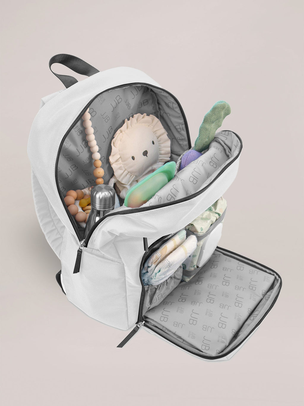 Grey Backpack Diaper Bag L602