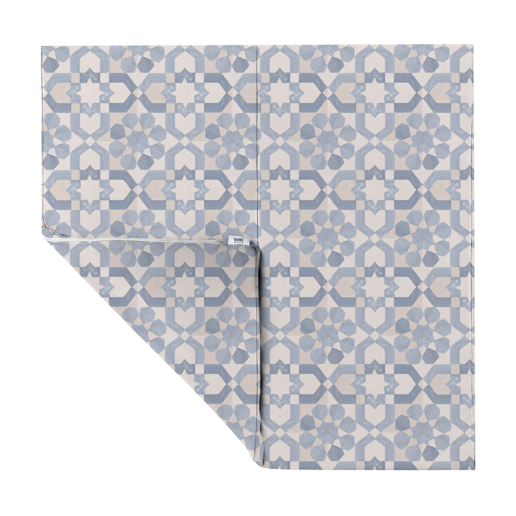 Blue Tile Vegan Leather Mat J32837