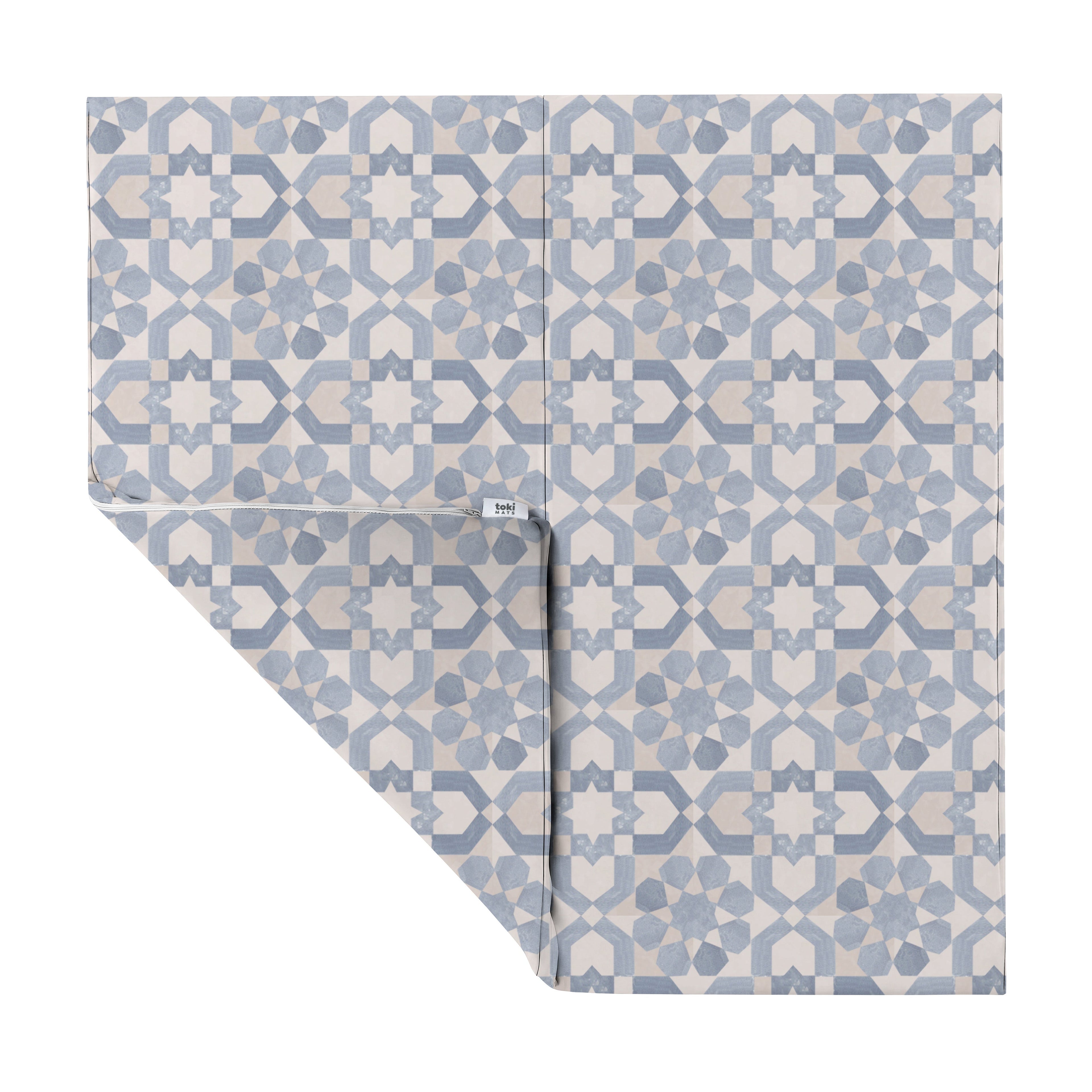 Blue Tile Vegan Leather Mat J32837