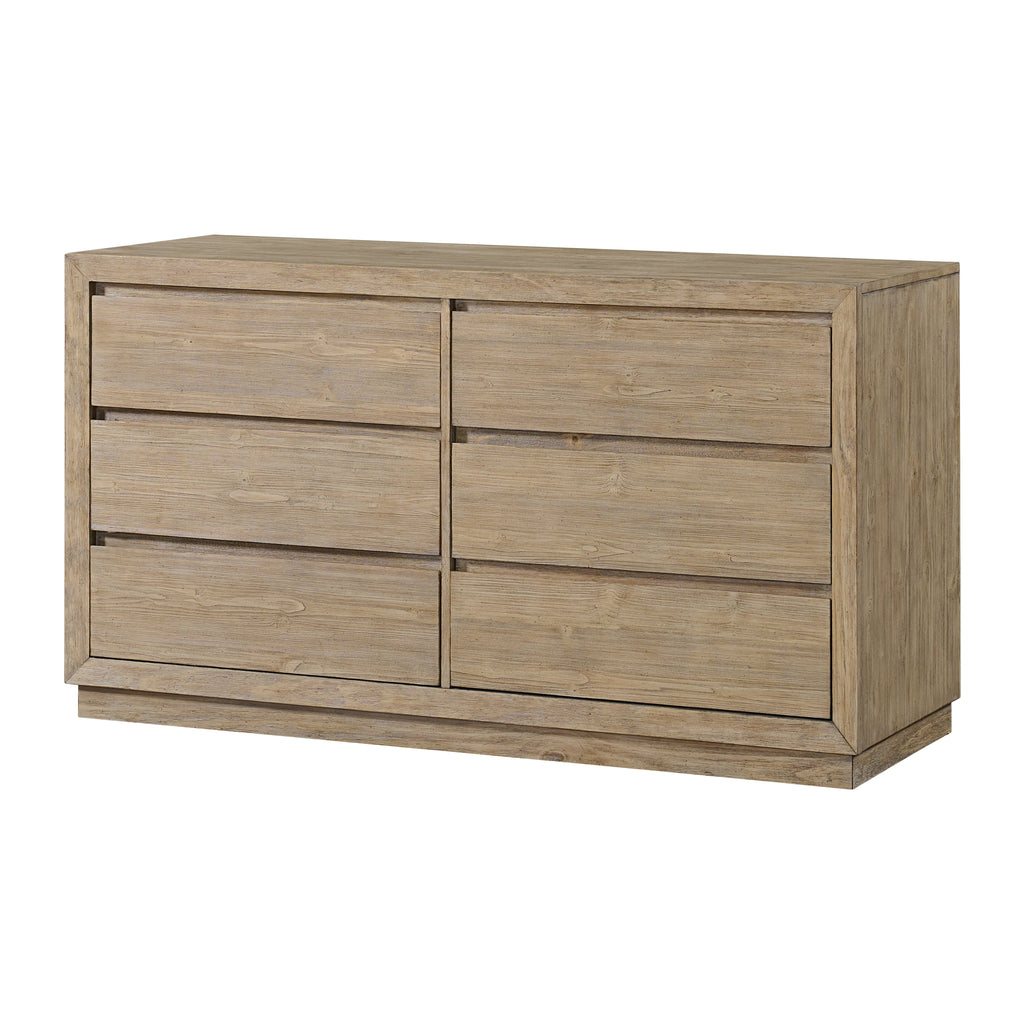 64" 6 Drawer Double Dresser H457