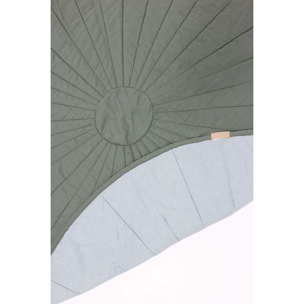 Linen Quilted Playmat - Dove Blue Gray B6162