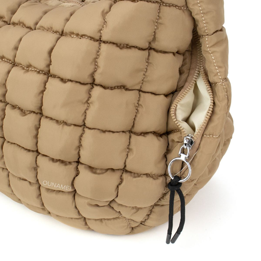 Ounamei Quilted Puffer Hobo Tote Bag for Women | Large Lightweight Carryall Shoulder & Crossbody Bag with Multiple Pockets