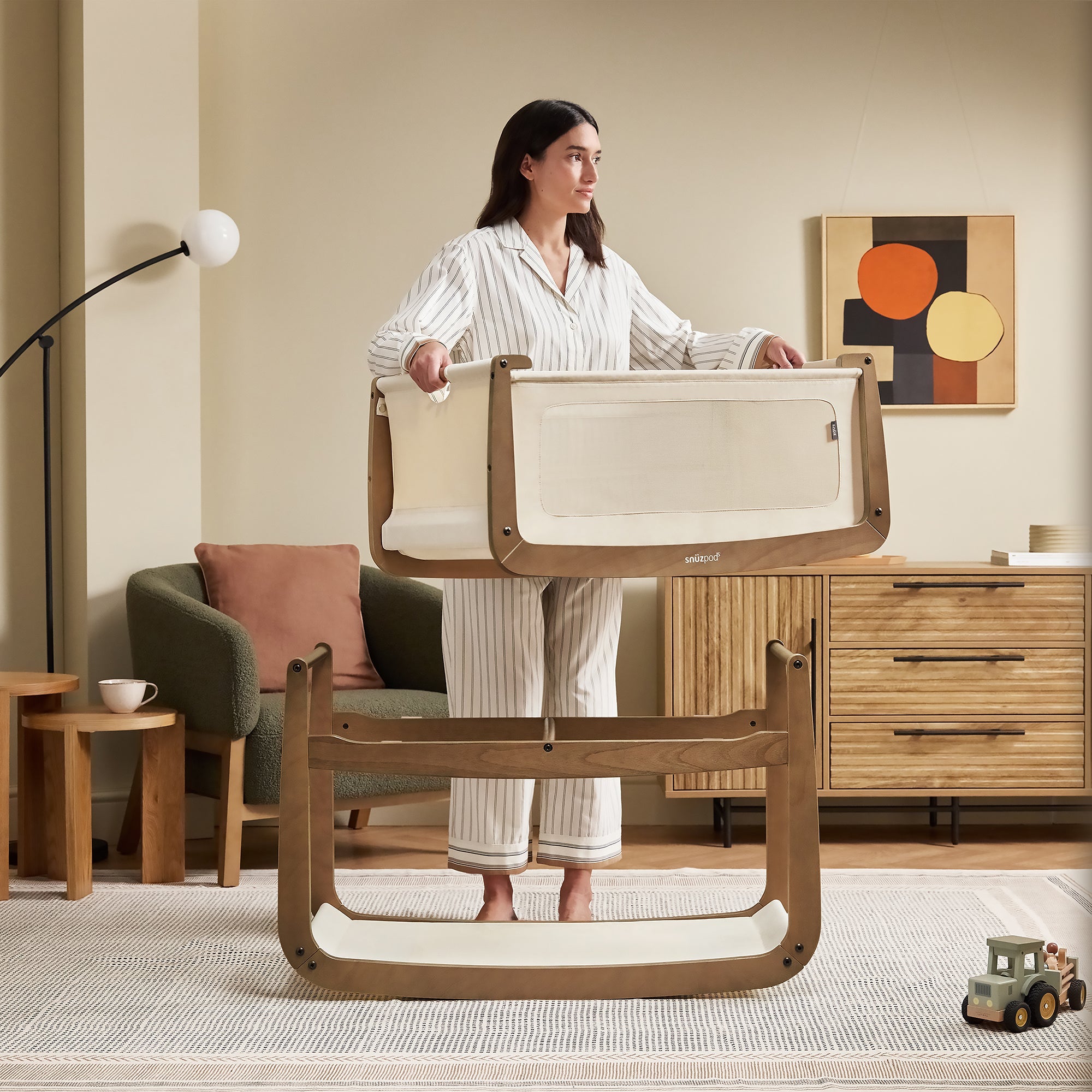 Bedside Bassinet - Walnut R9977
