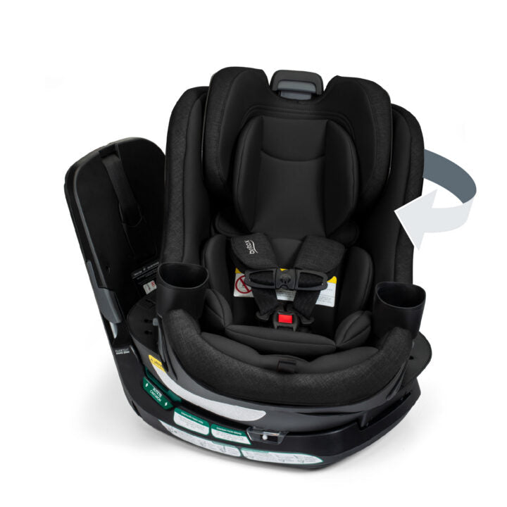 360 Slim Rotating Convertible Car Seat with Swivel Smooth Steel Ring F151054