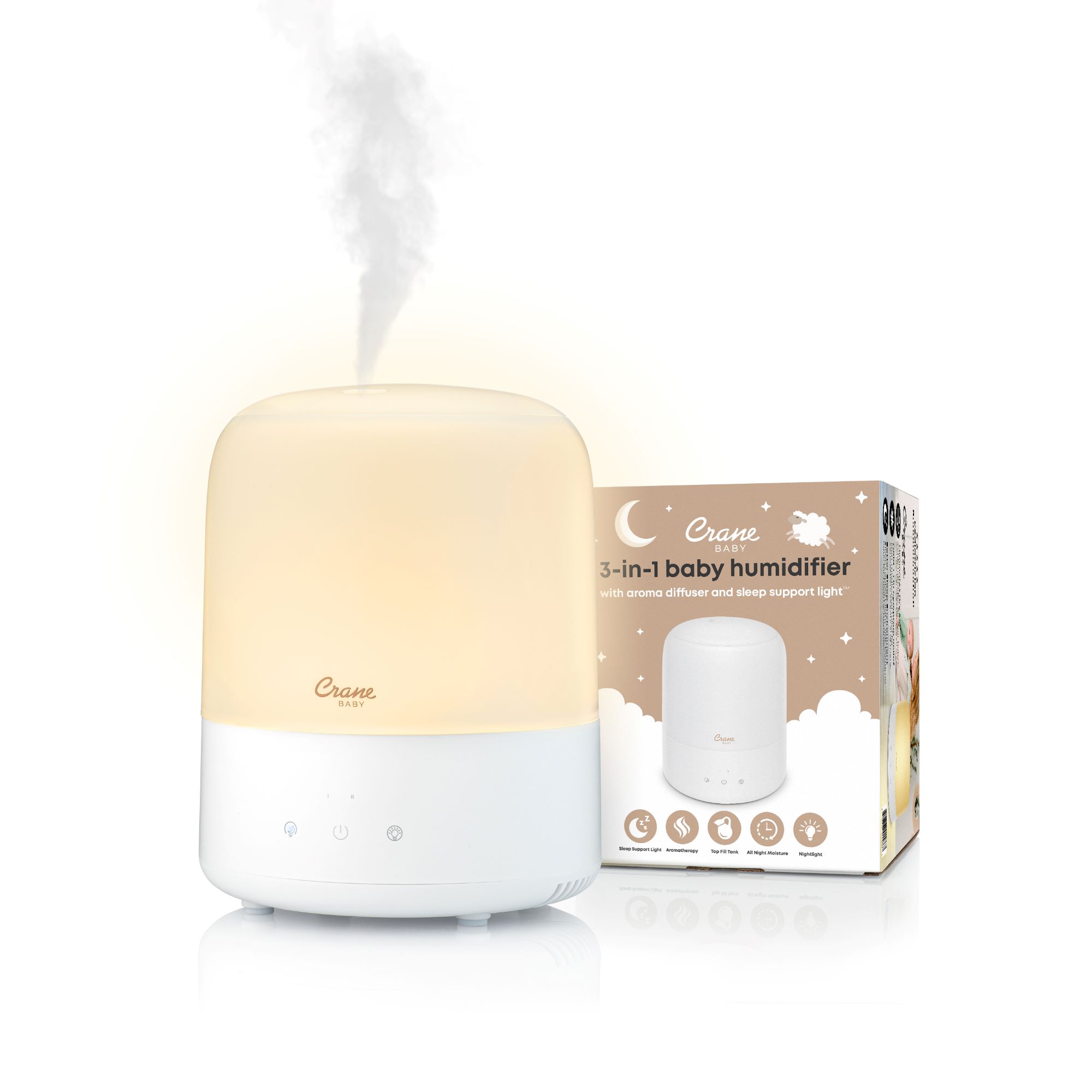 3-in-1 Compact Humidifier for Baby Nursery with Sleep Light T913