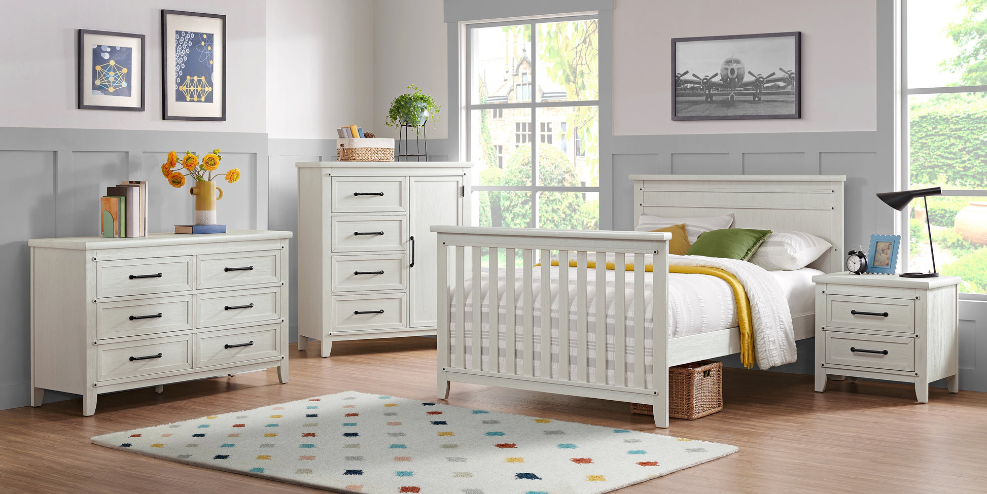 Full Bed Conversion Kit - Rustic White X347