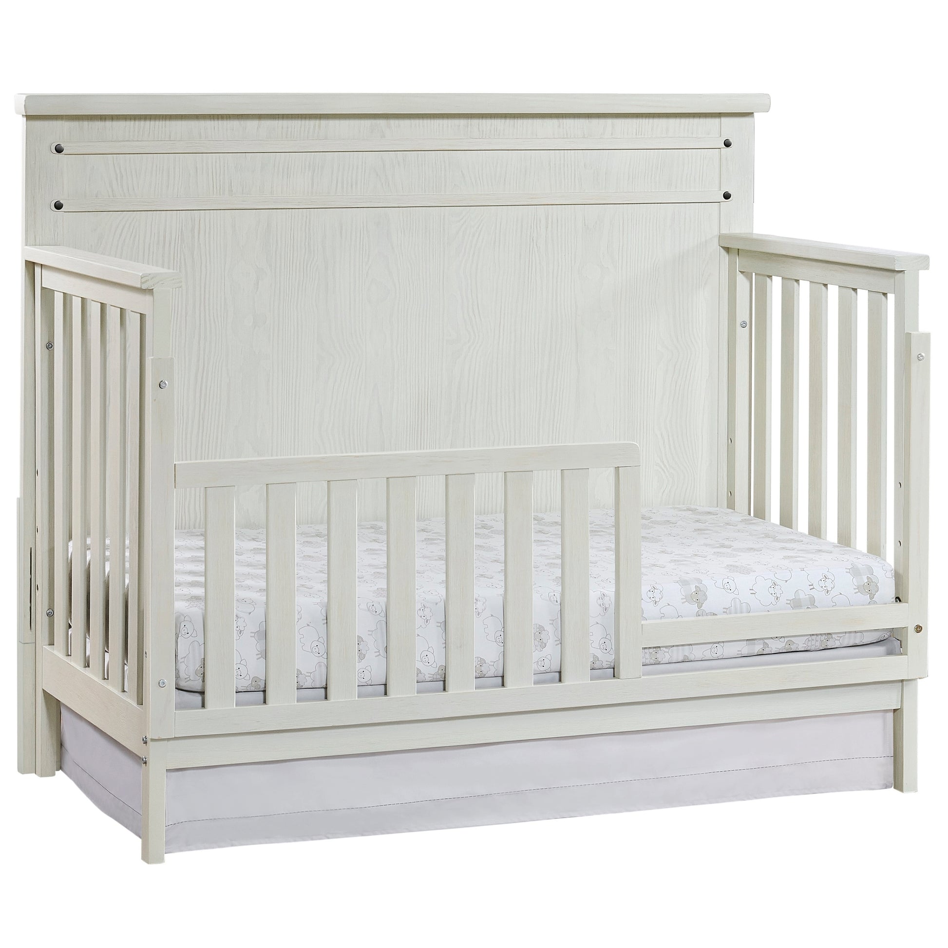 Rustic White Guard Rail for Baby Bed P791