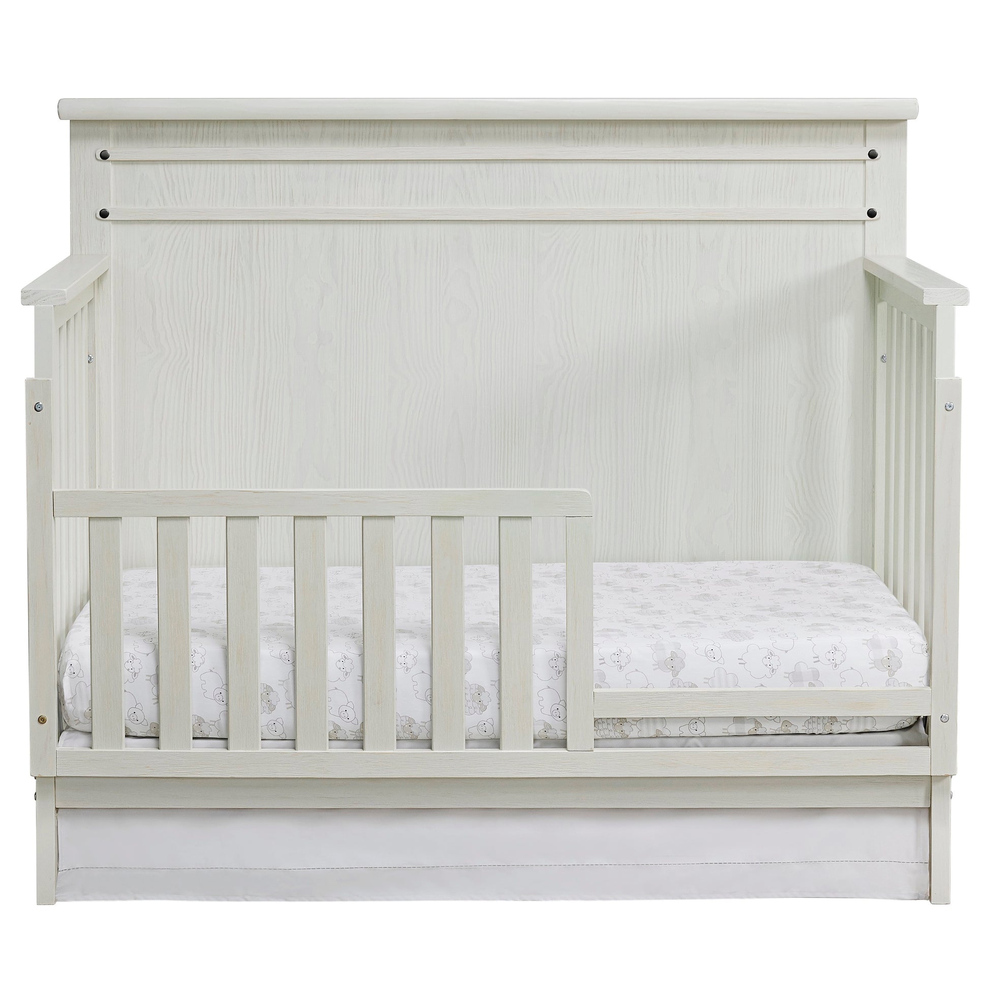 Rustic White Guard Rail for Baby Bed P791