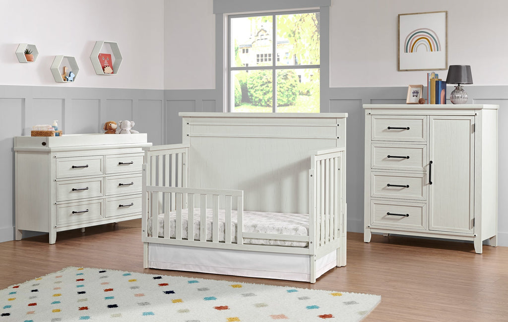 Rustic White Guard Rail for Baby Bed P791