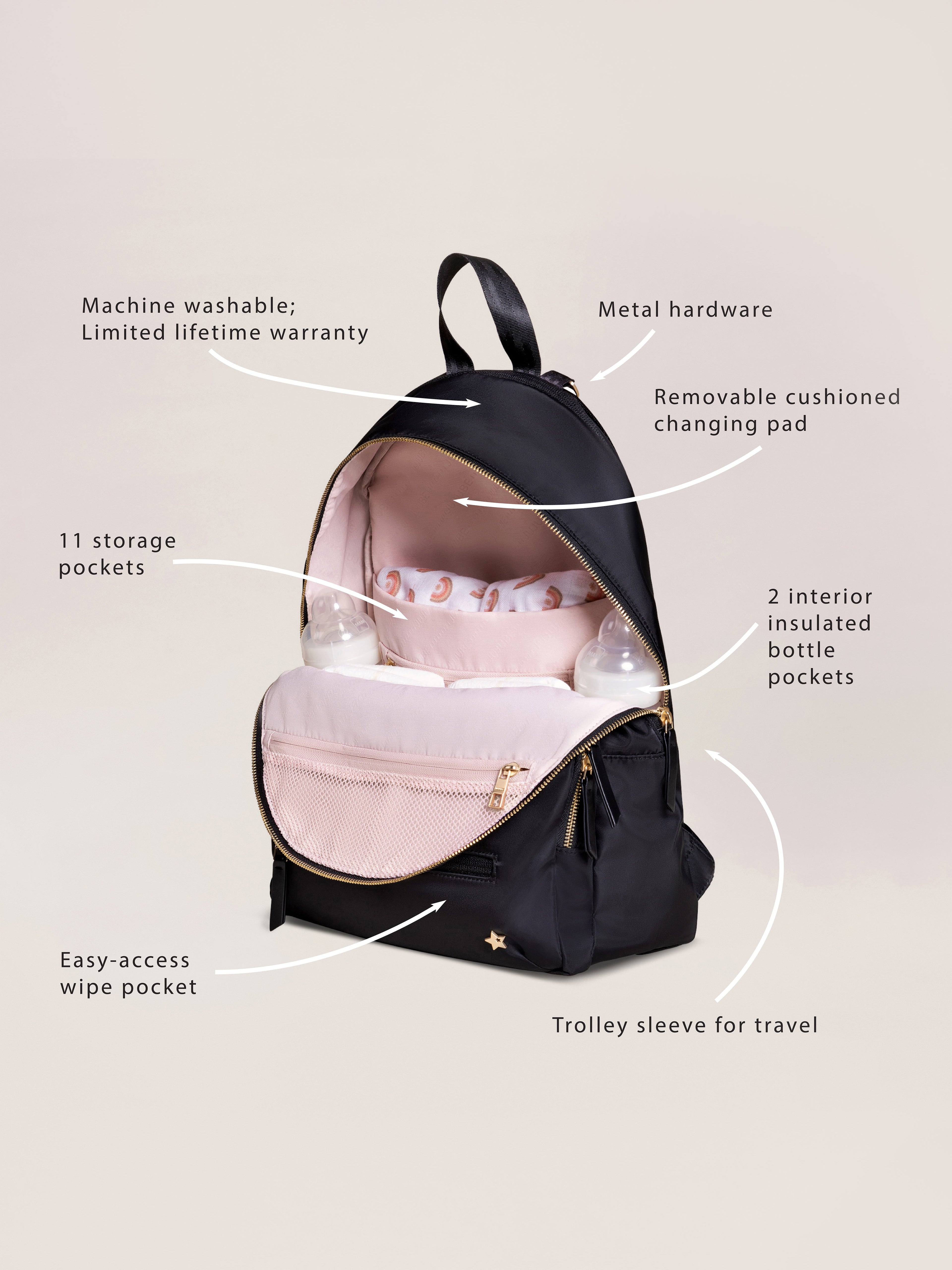 Diaper Backpack - Black B997870
