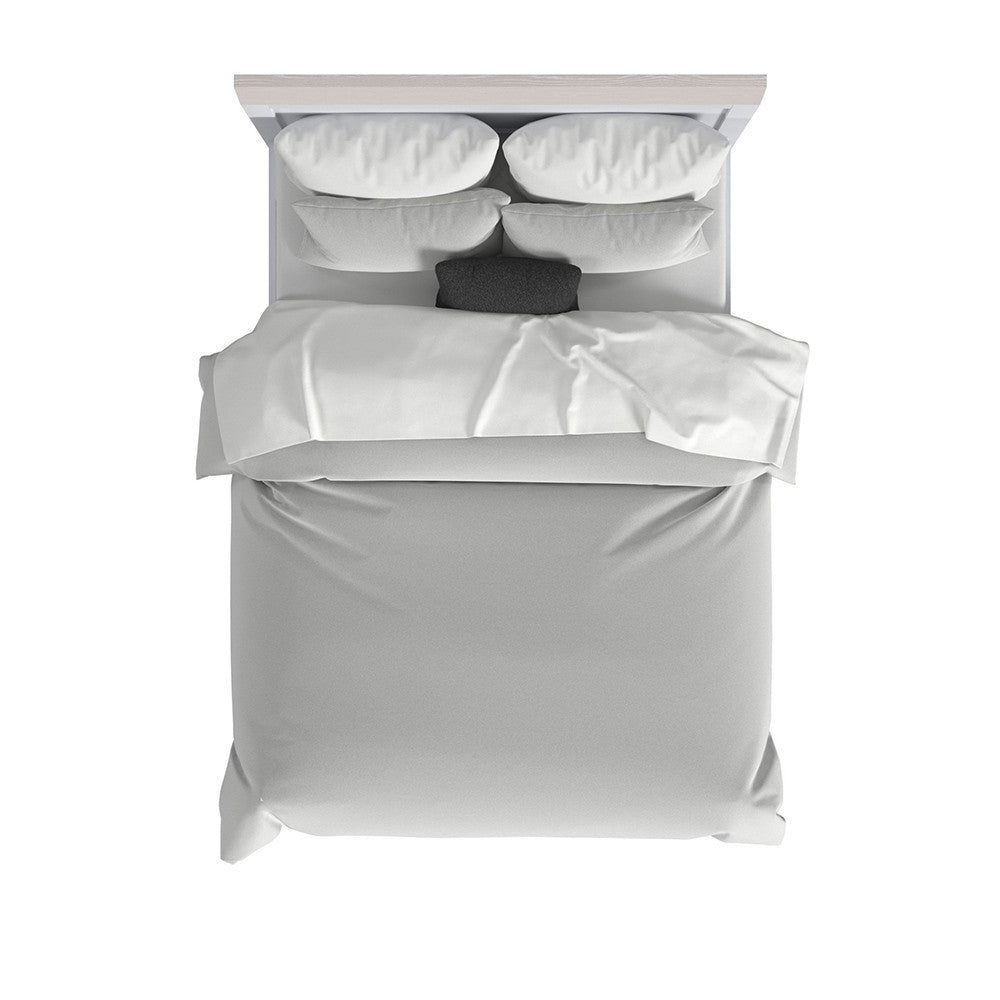 Youth Full Bed in Ash Linen M50286