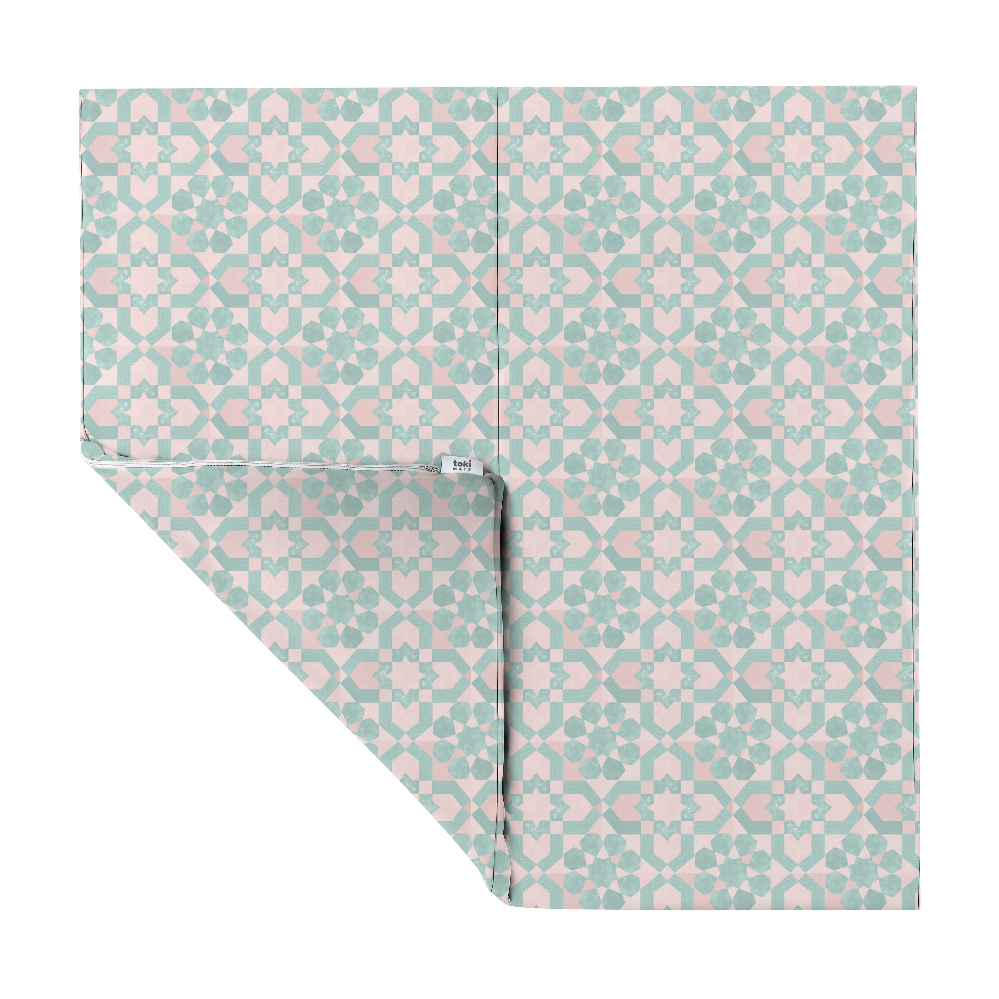 Green Tile Vegan Leather Mat X2319