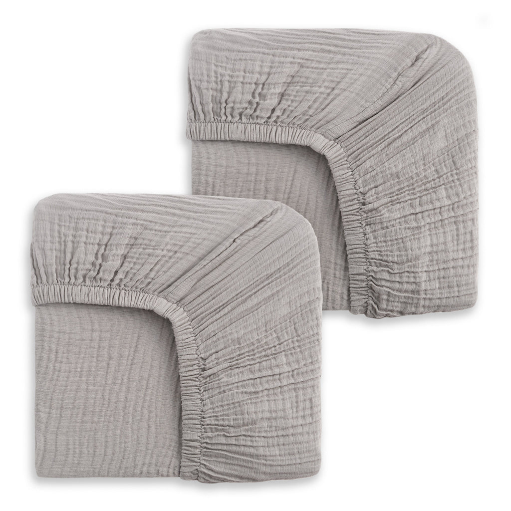 Fitted Crib Sheets 100% Organic Cotton Muslin 2 Pack G587