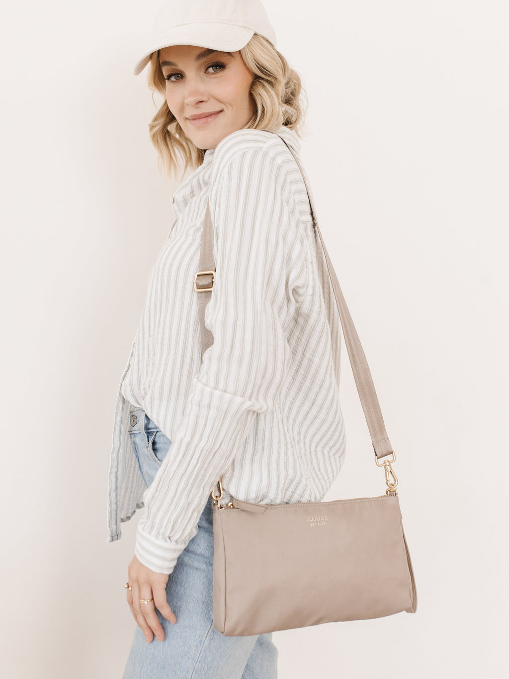 3-Piece Pouch Clutch Purse Set - Taupe H48258