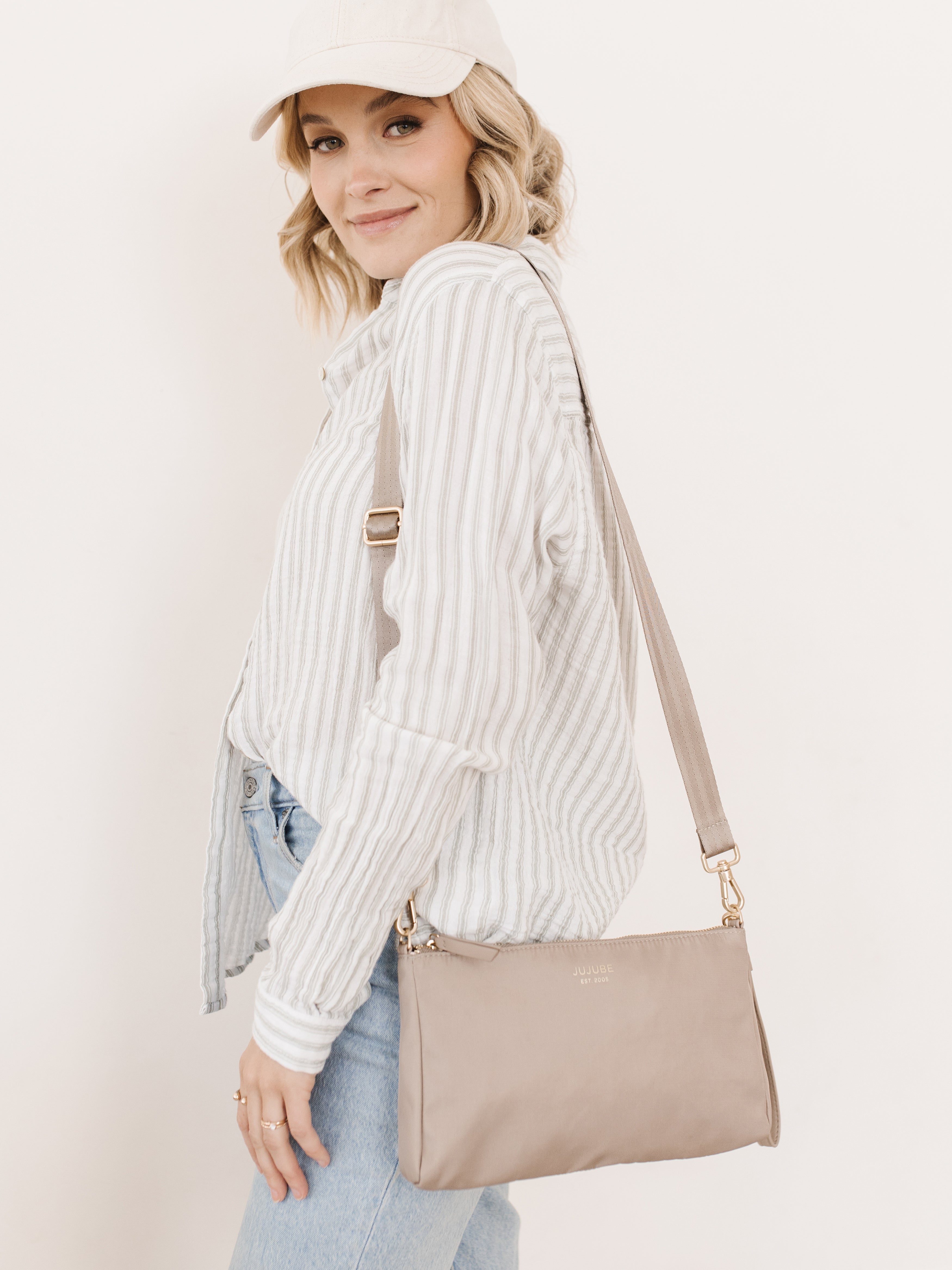 3-Piece Pouch Clutch Purse Set - Taupe H48258