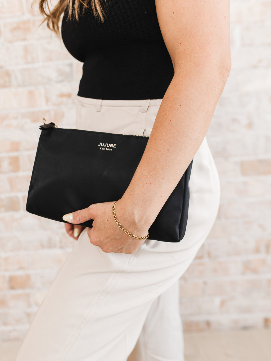 3-Piece Pouch Clutch Purse Set - Black V564