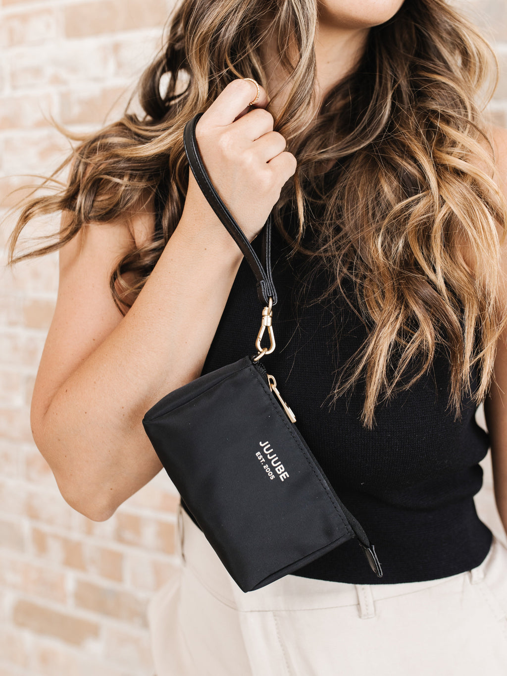 3-Piece Pouch Clutch Purse Set - Black V564