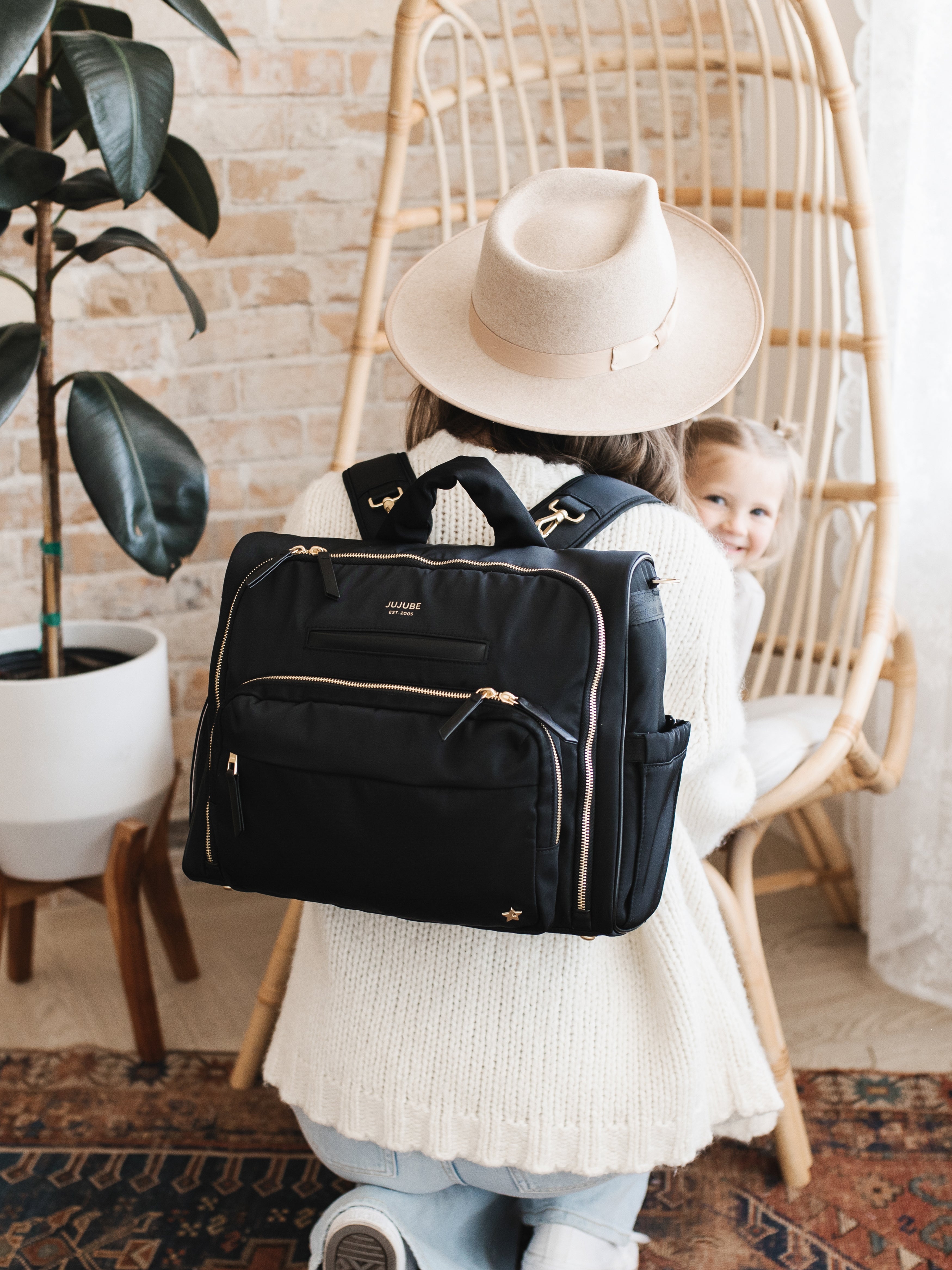 Satchel Diaper Bag - Black E67081