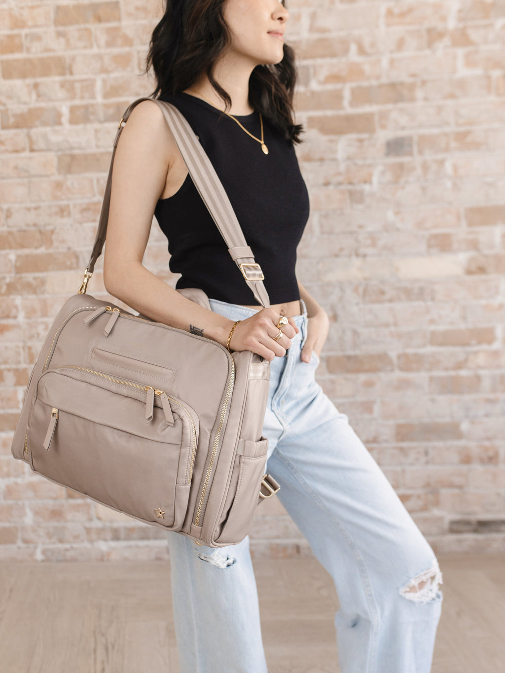 Satchel Diaper Bag - Taupe V818493