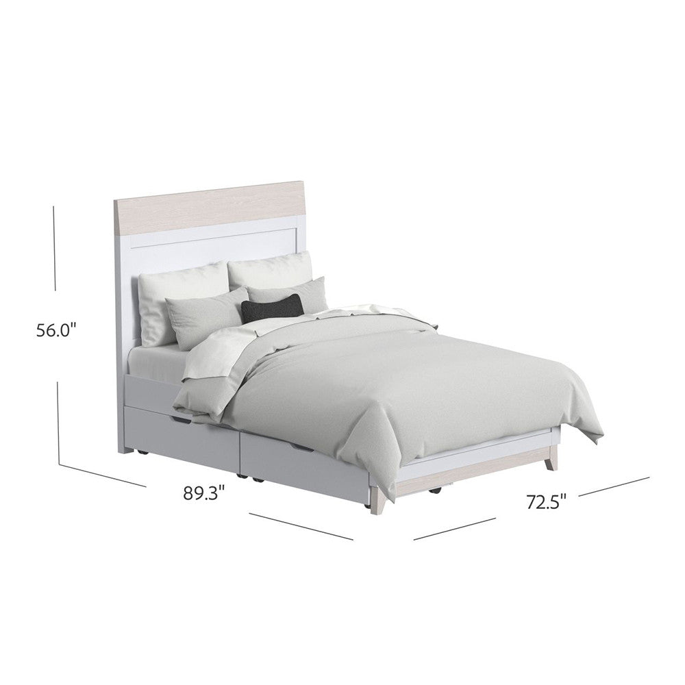 Youth Full Bed in Ash Linen M50286