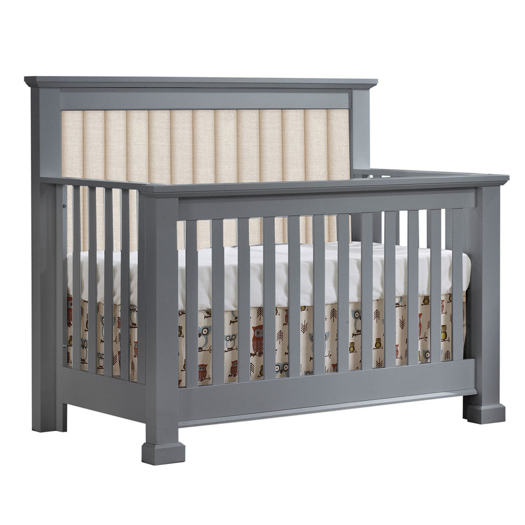 Convertible Crib with Channel Tufted Linen I721135