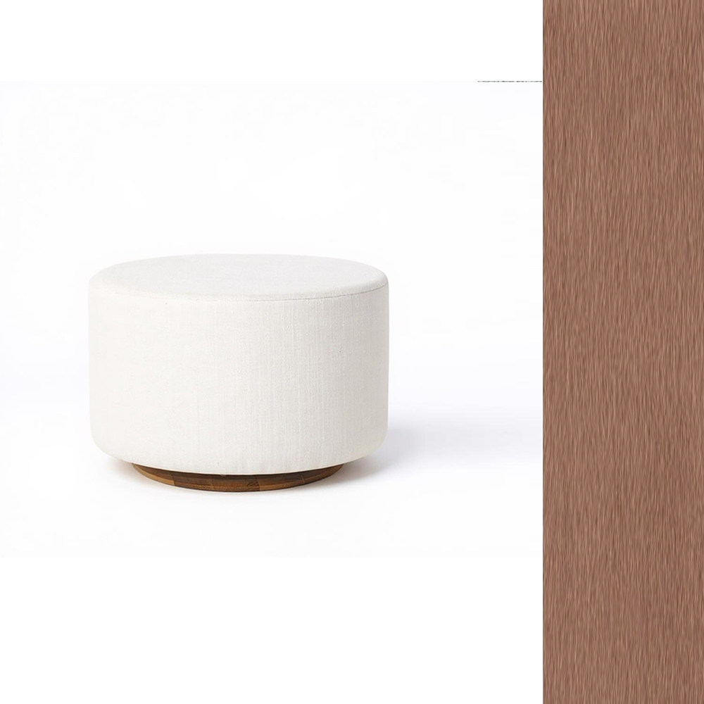 Oval Ottoman with Wood Base L99466
