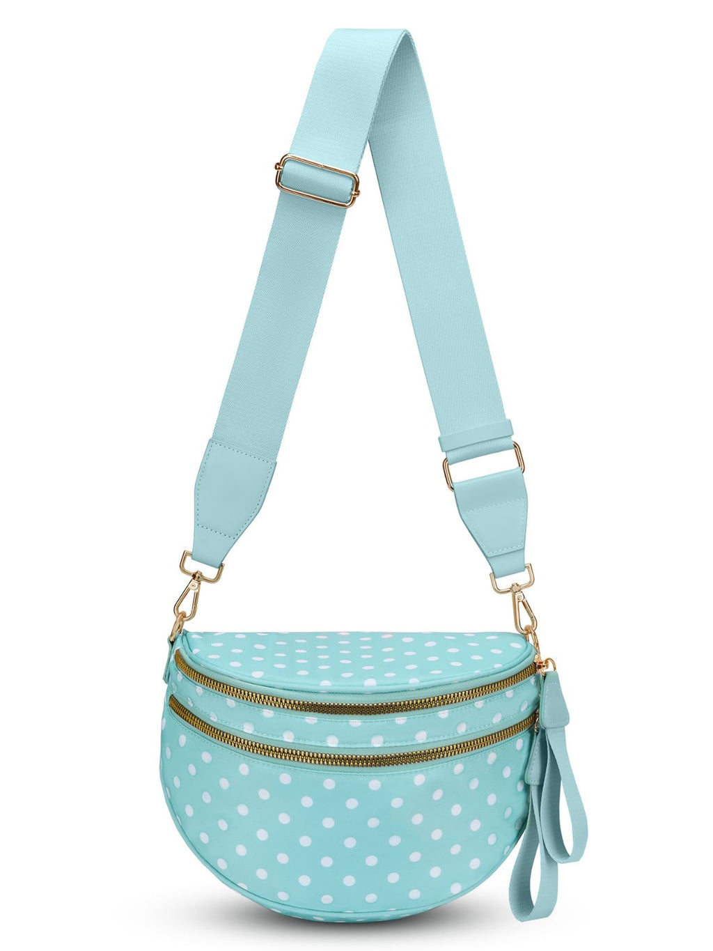 Ounamei Polka Dots Crossbody Bum Bag for Women | Large Capacity Belt Bag for Moms & Everyday Travel