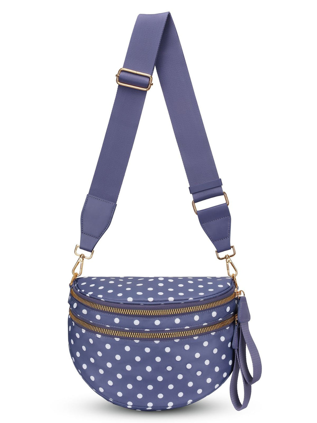 Ounamei Polka Dots Crossbody Bum Bag for Women | Large Capacity Belt Bag for Moms & Everyday Travel