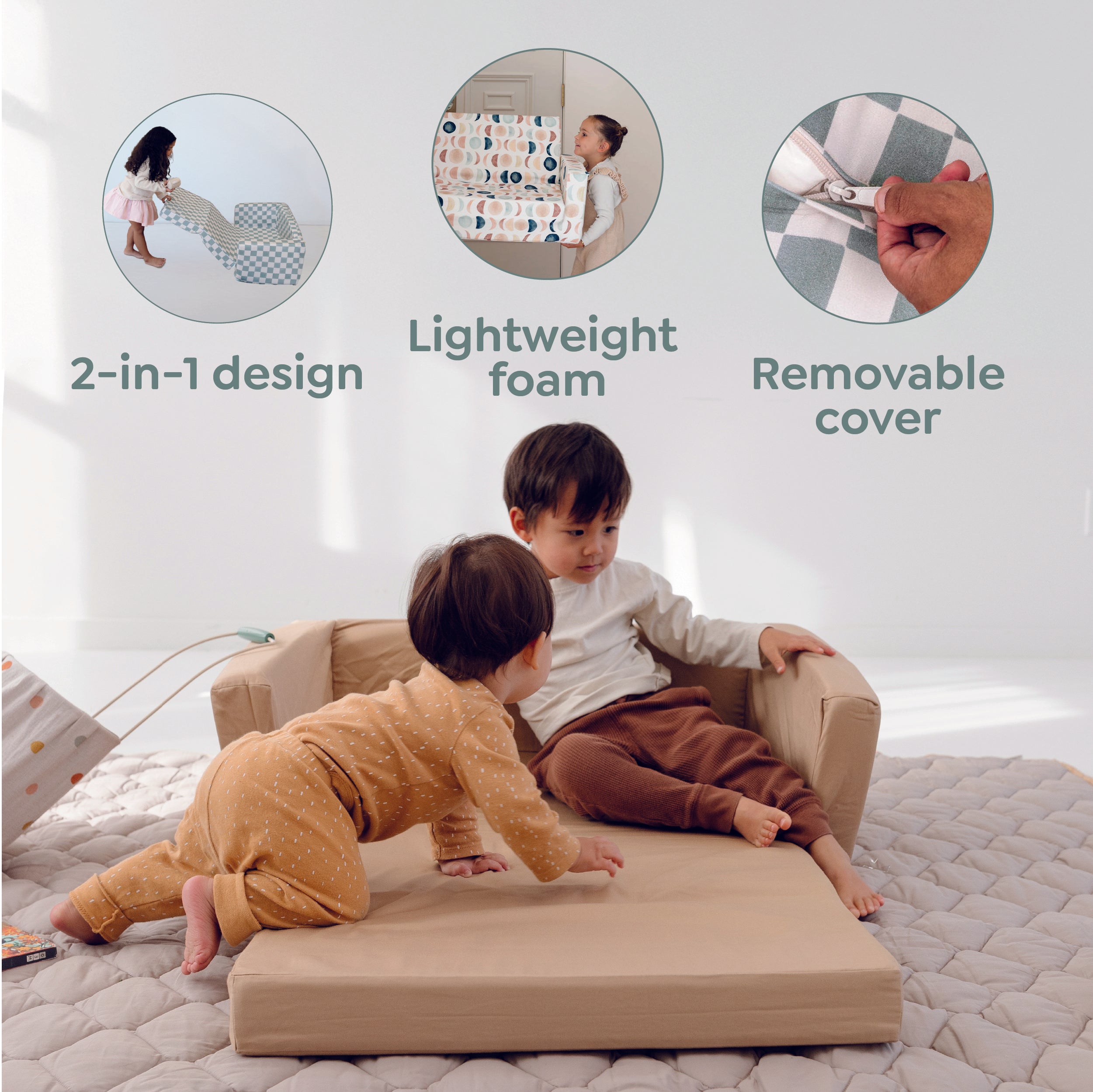 Mudcloth Play Couch for Kids U37392