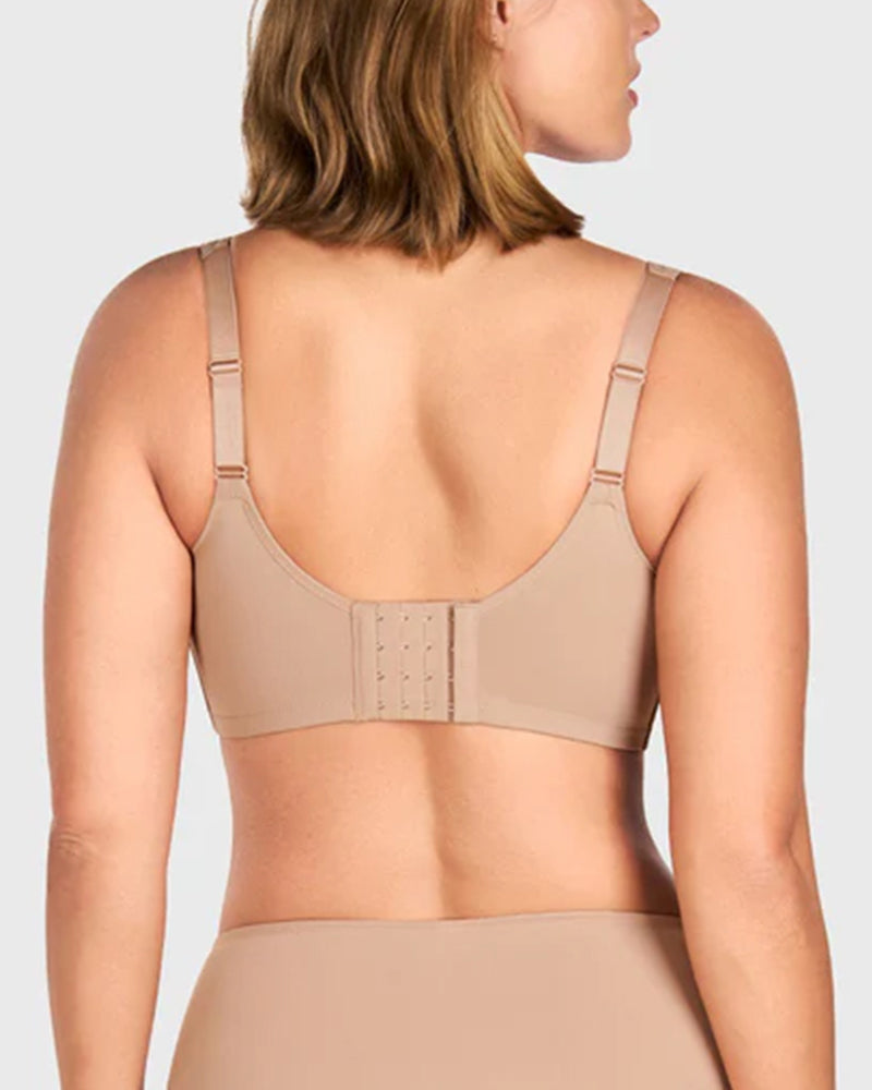 Plus Size Unlined Full Coverage Non-padded Cooling Minimizer Bra