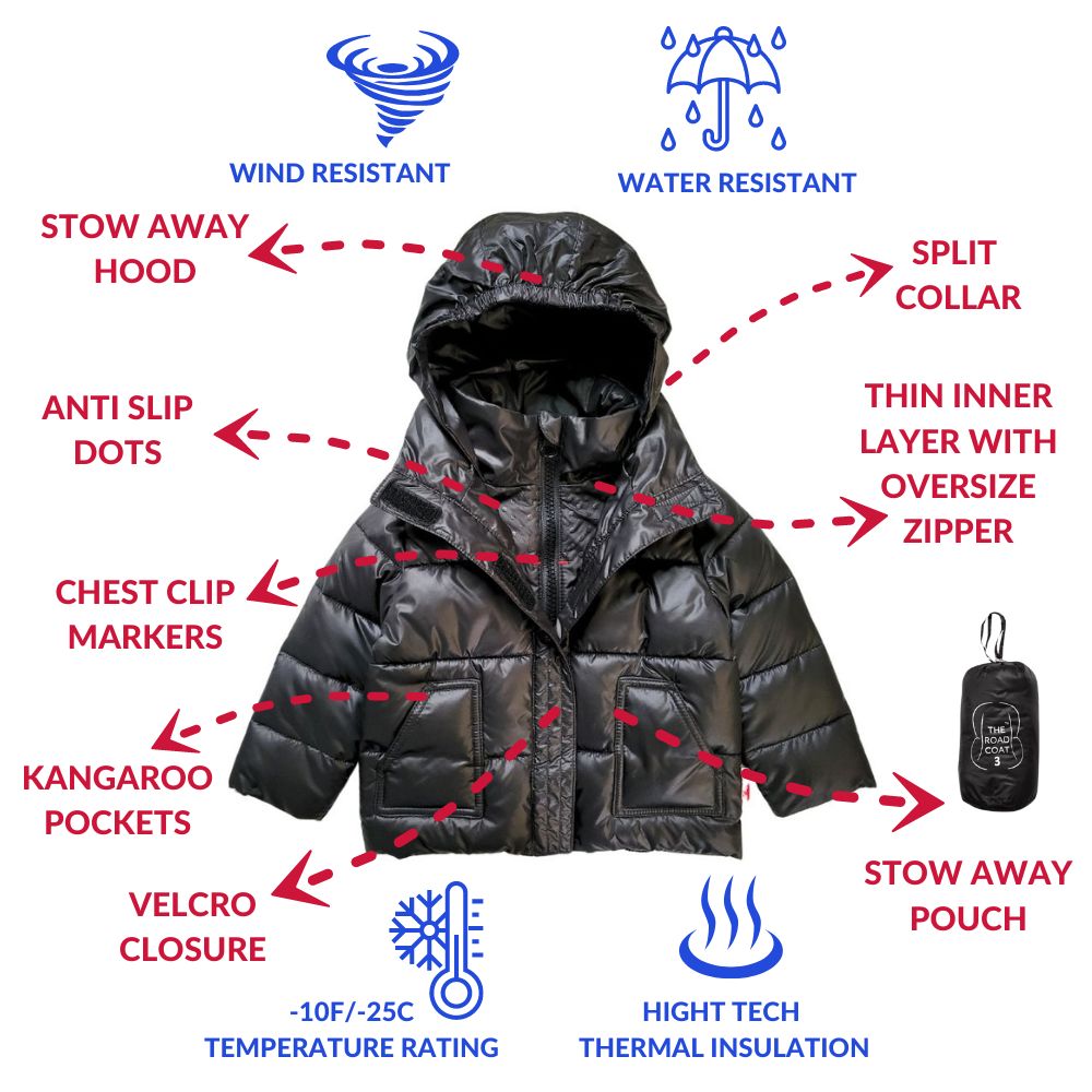 Car Seat Coat - Black I191927