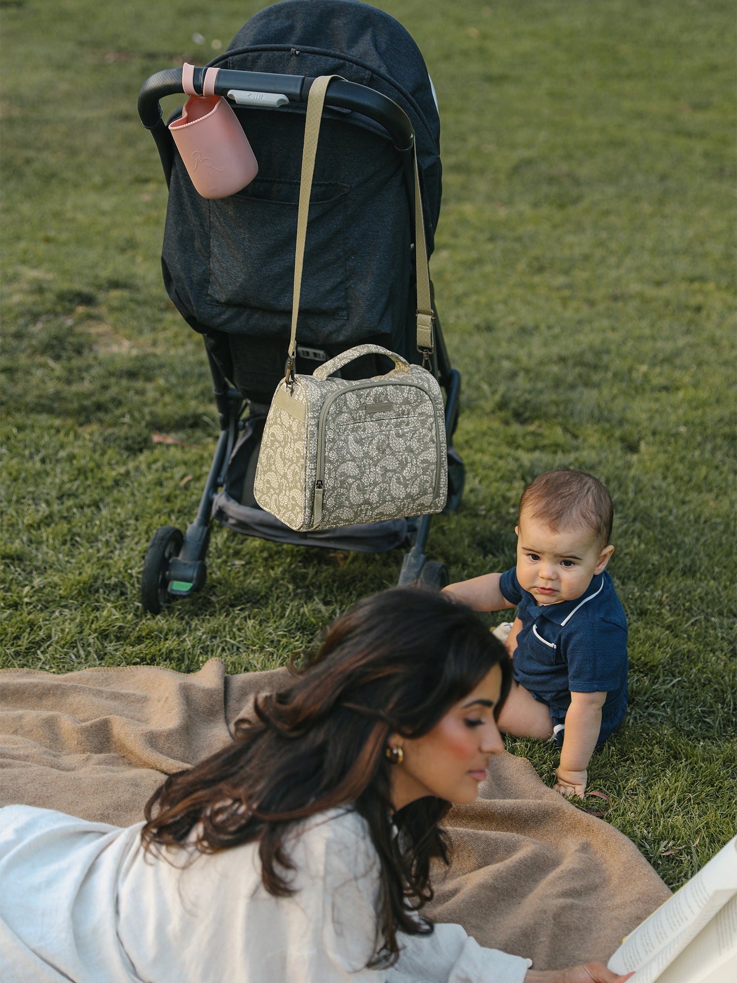 Insulated Bottle Bag - Paisley Floral Y719