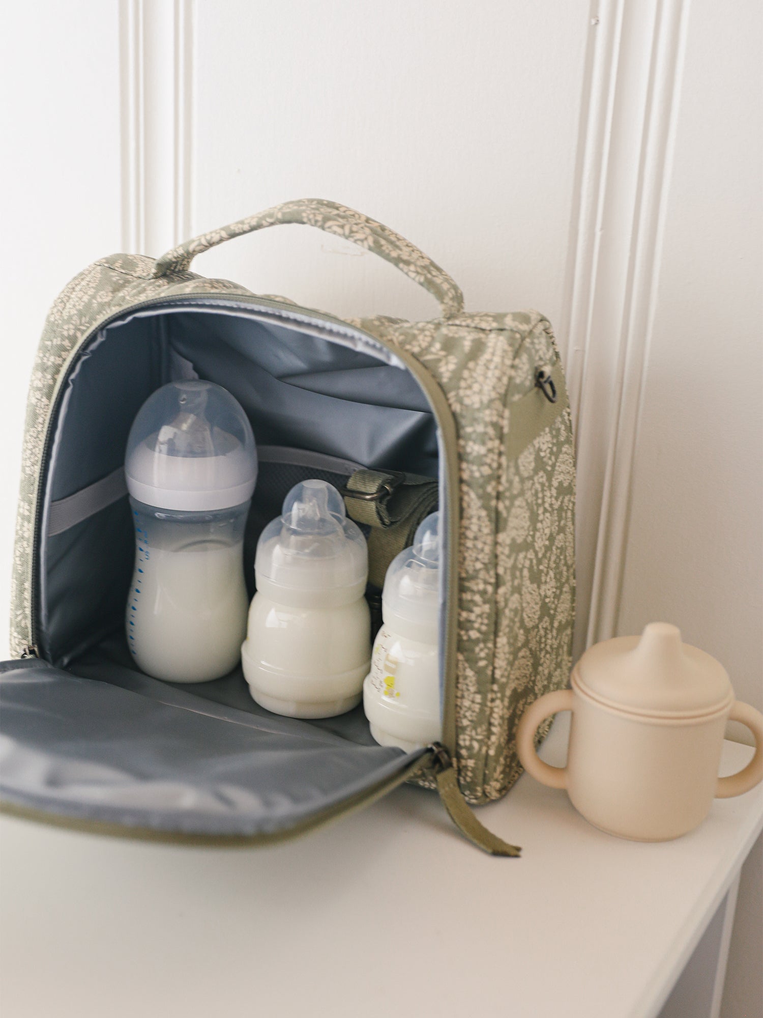 Insulated Bottle Bag - Paisley Floral Y719