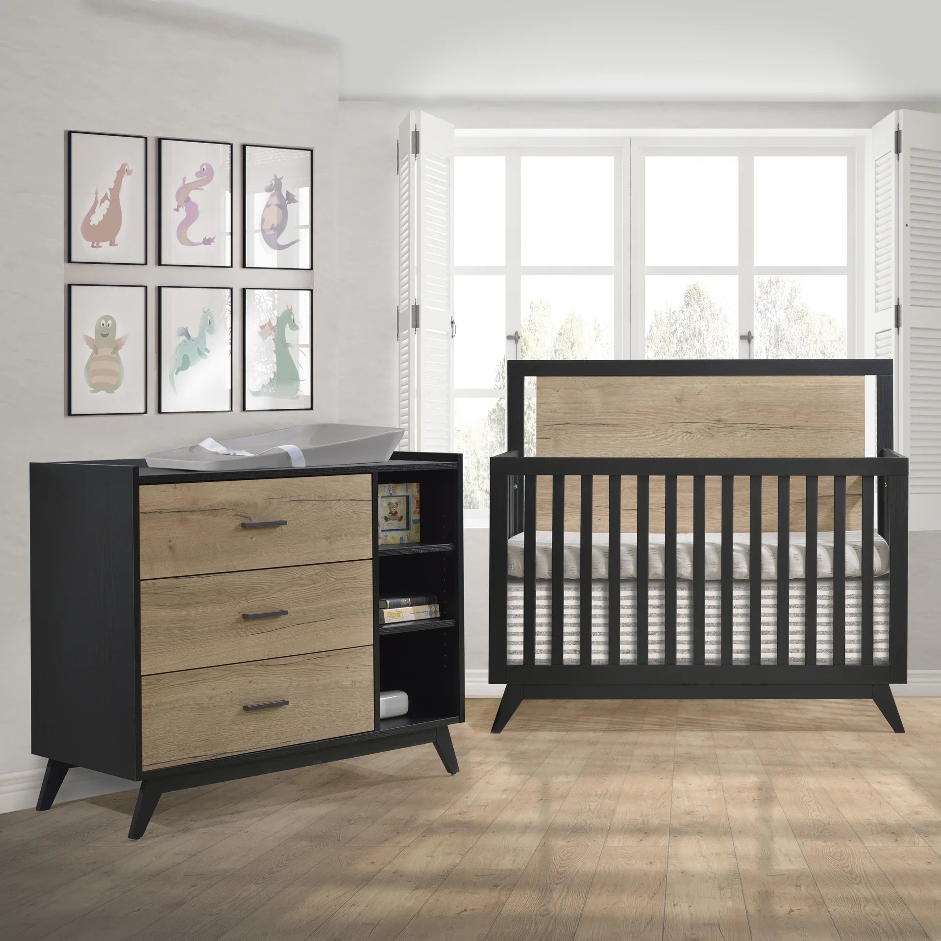 Crib-to-double and Combo Dresser N912