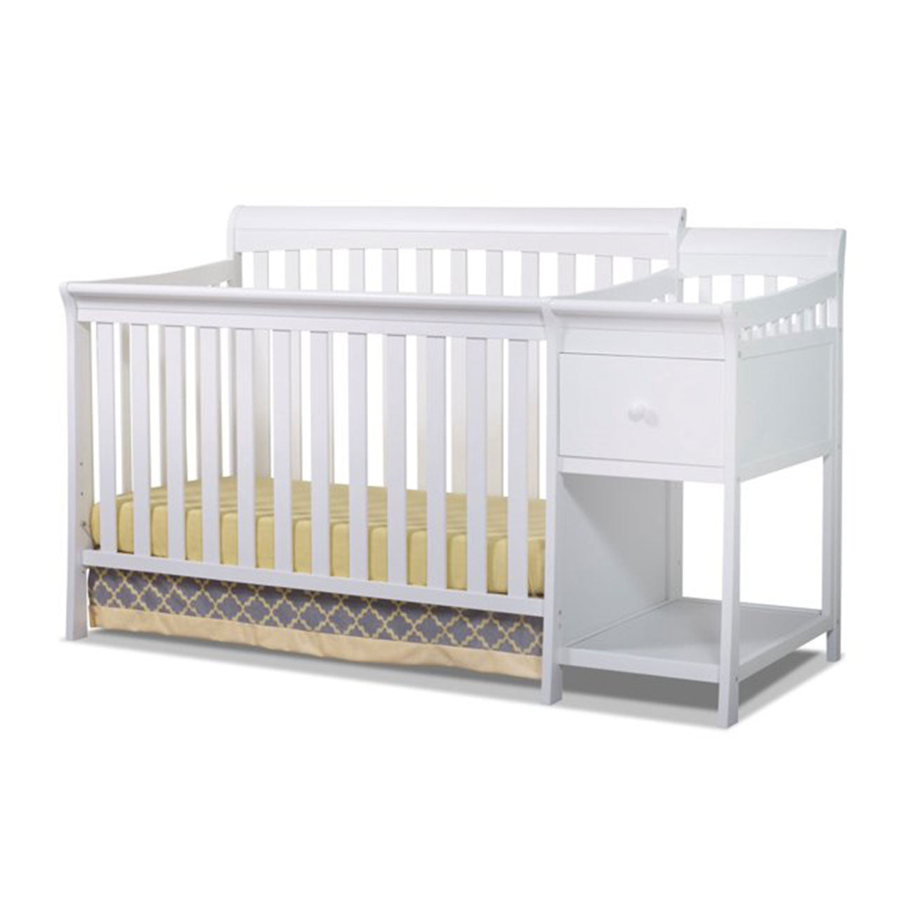 White 4-in-1 Crib & Changer I432