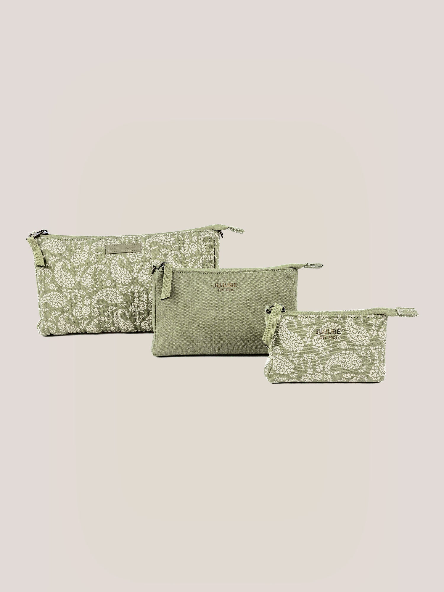 Paisley Floral 3-Piece Pouch Clutch Purse Set T289