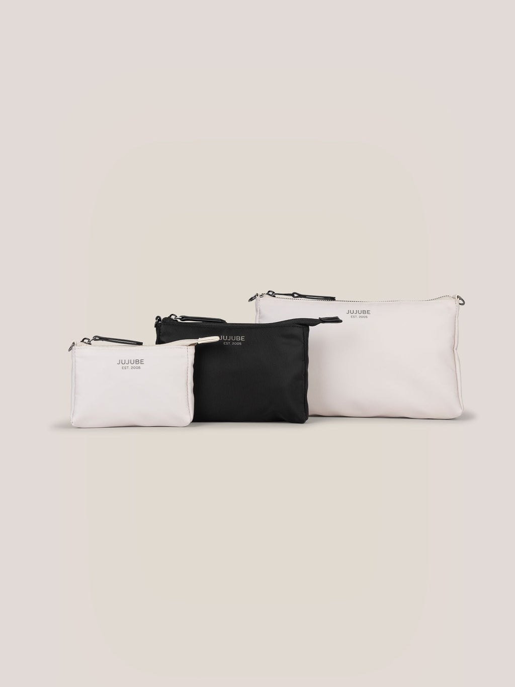 3-piece Pouch Set - Cloud & Black A7928
