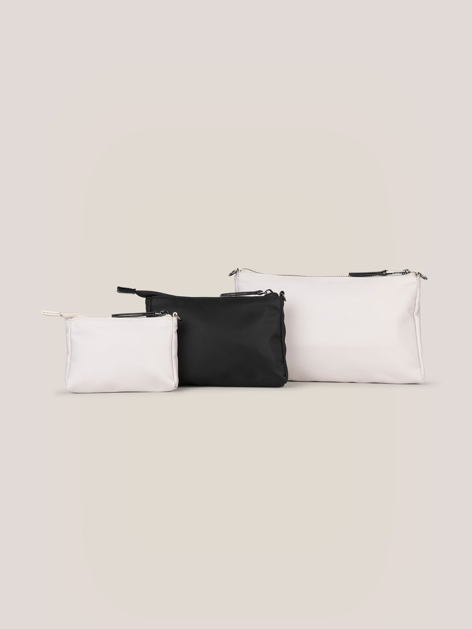 3-piece Pouch Set - Cloud & Black A7928