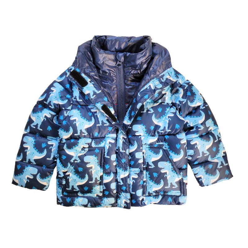 Car Seat Coat Vegan - Navy Raptor Print B393026