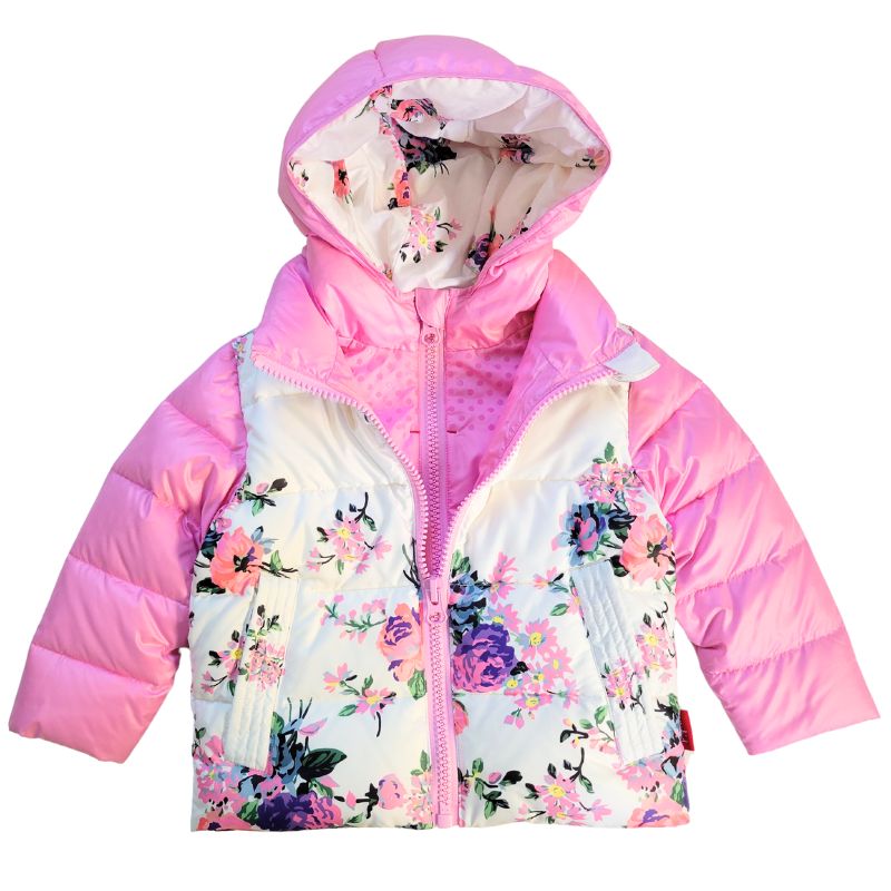 Floral Print Down Car Seat Coat Y69169