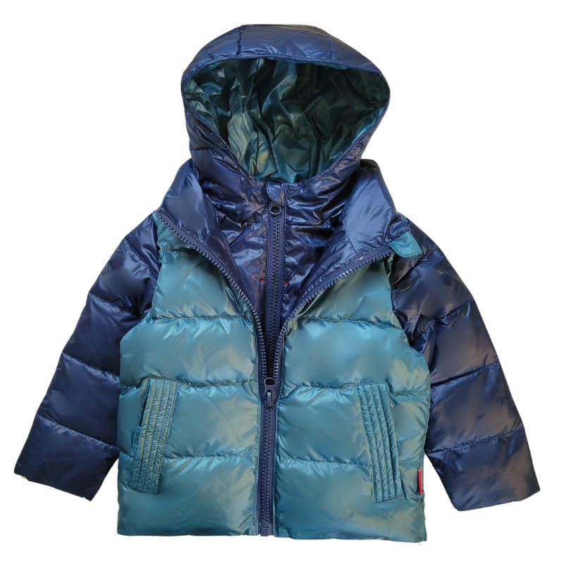 Car Seat Coat Down - Navy/Teal Z365
