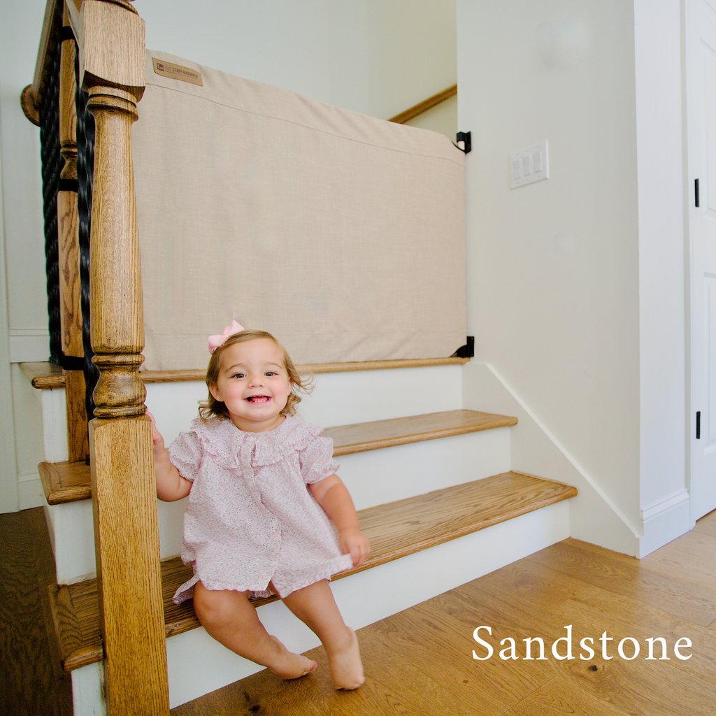 Wall-to-Banister Fabric Safety Gate S694323