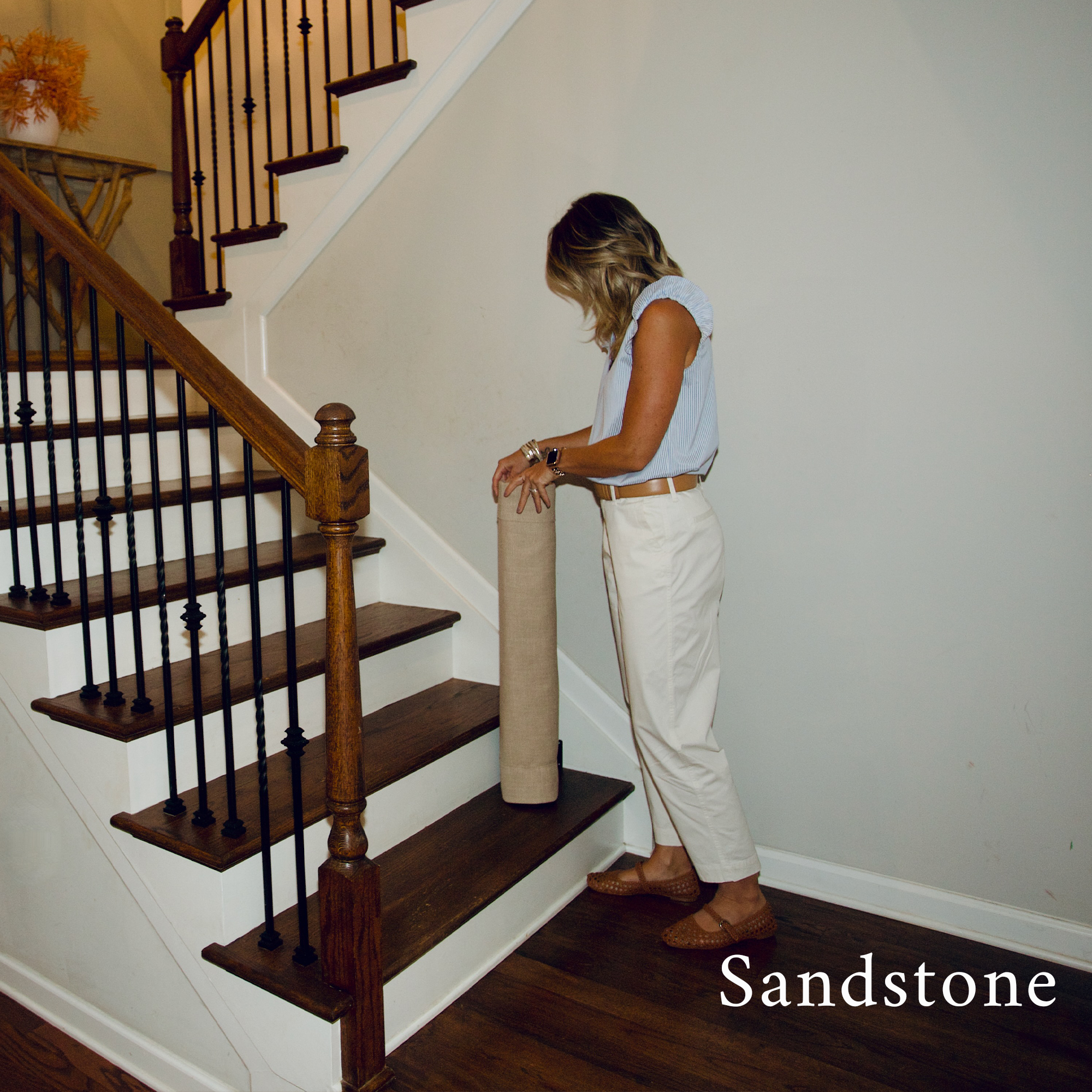 Wall-to-Banister Fabric Safety Gate S694323