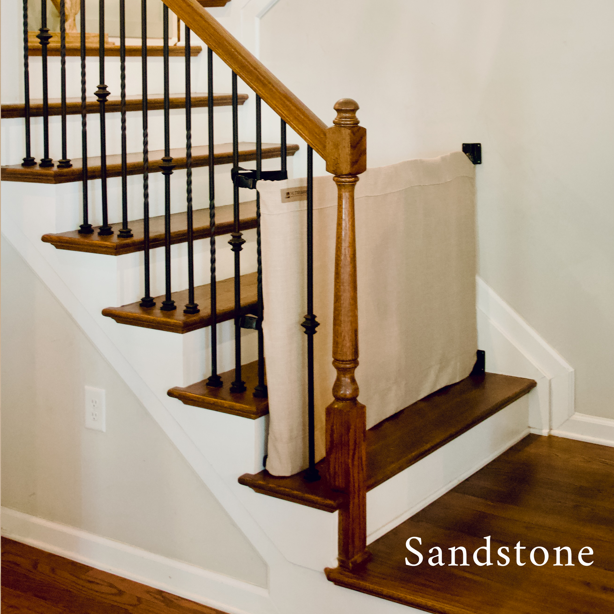 Wall-to-Banister Fabric Safety Gate S694323