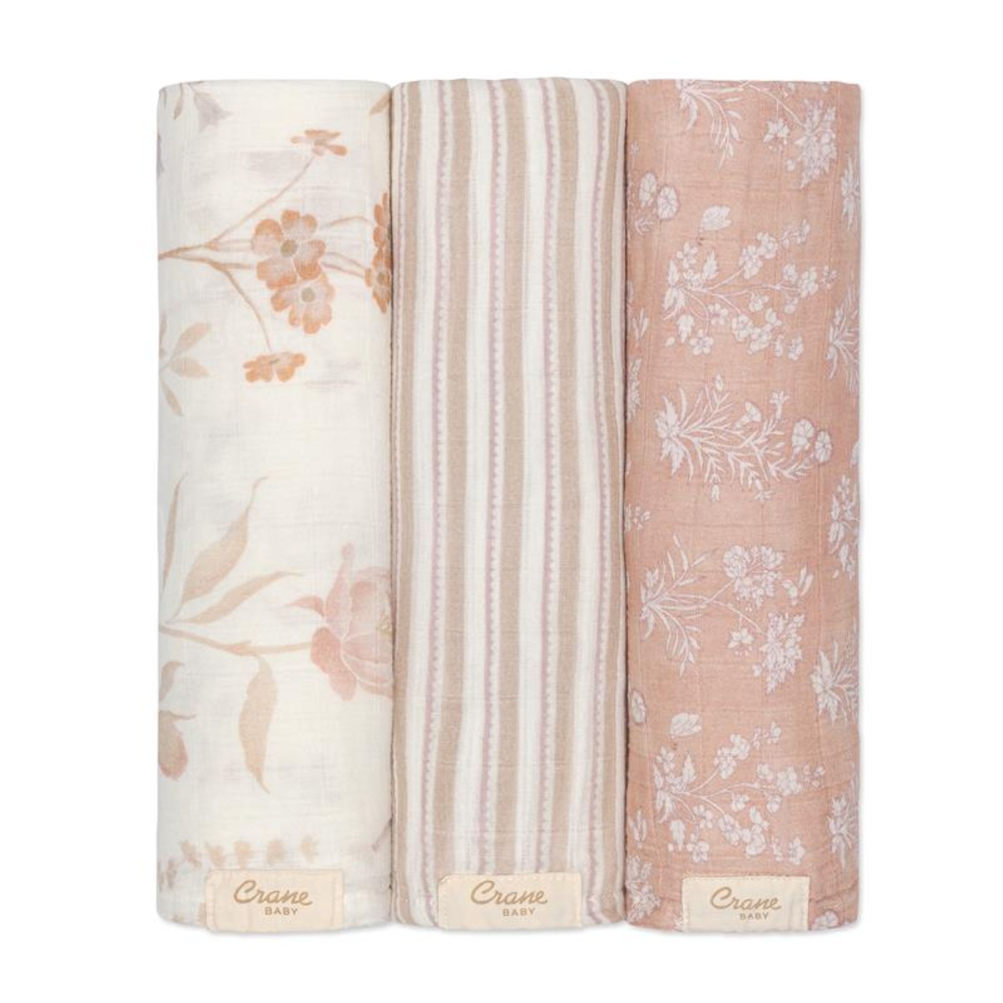 100% Cotton Muslin Swaddle Blankets (Set of 3) I3034